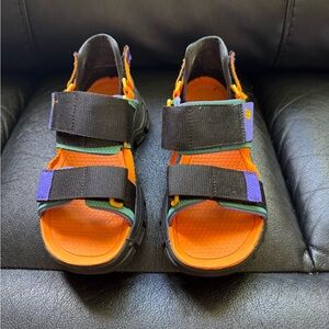 Caterpillar Kids Sandals in Orange and Black